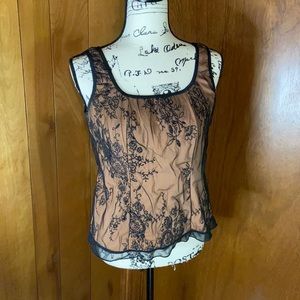 JTB Dressy Flocked Lace Blouse